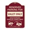 Signmission Reserved Parking Valet Unauthorized Vehicles Towed Away Heavy-Gauge Alum, 24" x 18", BU-1824-23141 A-DES-BU-1824-23141 - alternate 1